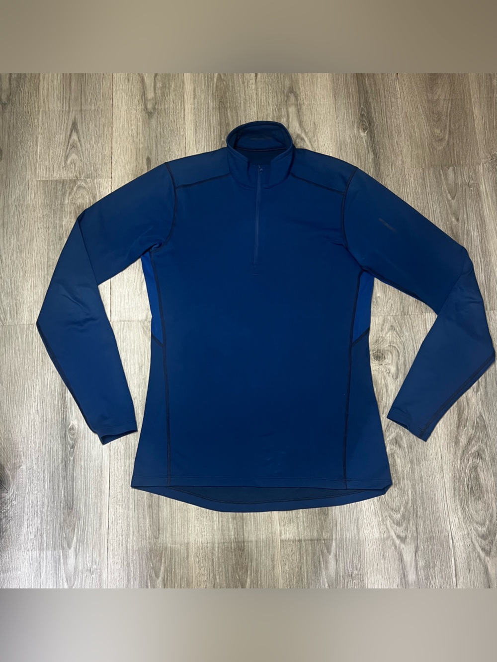 Arc’teryx Blue Quarter-Zip Performance Pullover with Flaws